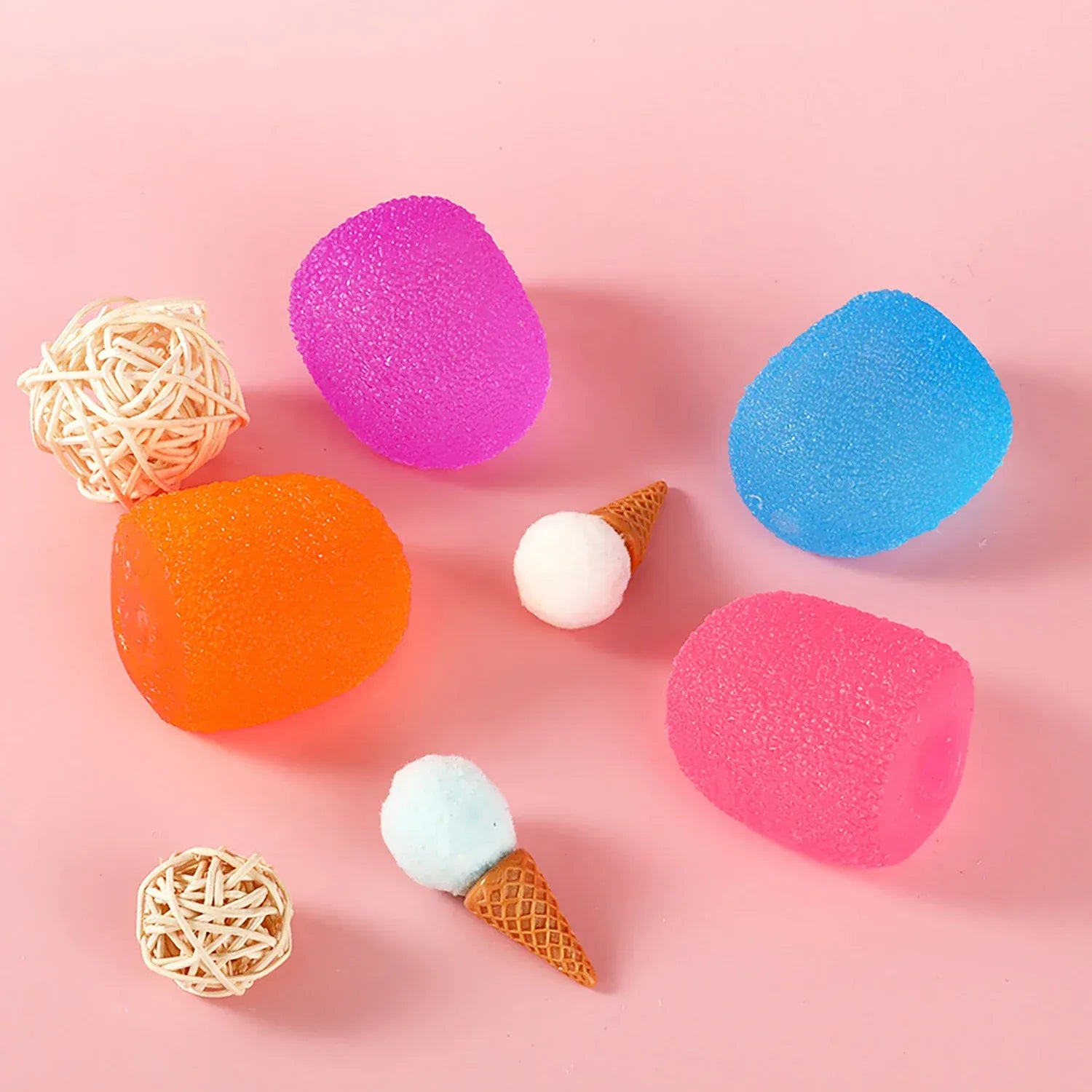 Maltose Stress Relief Ball | Pinch Sound Slow Rebound Fidget Toy Maltose Stress Relief Ball Stress Relief Toy Pinch Music Stress Relief Tool Slow Rebound Toy
