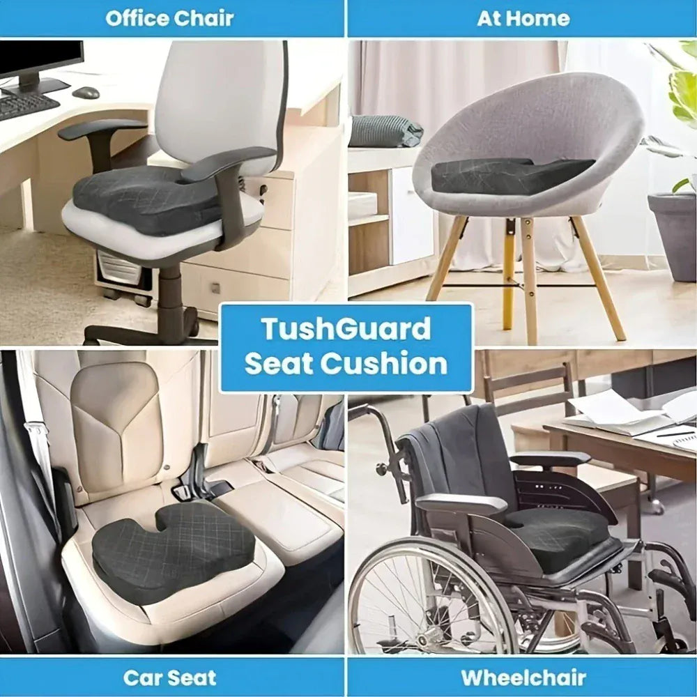 Memory Foam Ergonomic Hip Seat Cushion - Breathable Seat Cushion, Suitable for Office, Car and Airplane Seats Memory Foam Ergonomic Hip Seat Cushion - Breathable Seat Cushion, Suitable for Office, Car and Airplane Seats