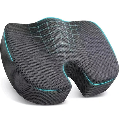 Memory Foam Ergonomic Hip Seat Cushion - Breathable Seat Cushion, Suitable for Office, Car and Airplane Seats Memory Foam Ergonomic Hip Seat Cushion - Breathable Seat Cushion, Suitable for Office, Car and Airplane Seats