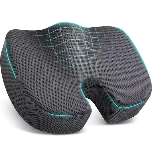 Memory Foam Ergonomic Hip Seat Cushion - Breathable Seat Cushion, Suitable for Office, Car and Airplane Seats Memory Foam Ergonomic Hip Seat Cushion - Breathable Seat Cushion, Suitable for Office, Car and Airplane Seats