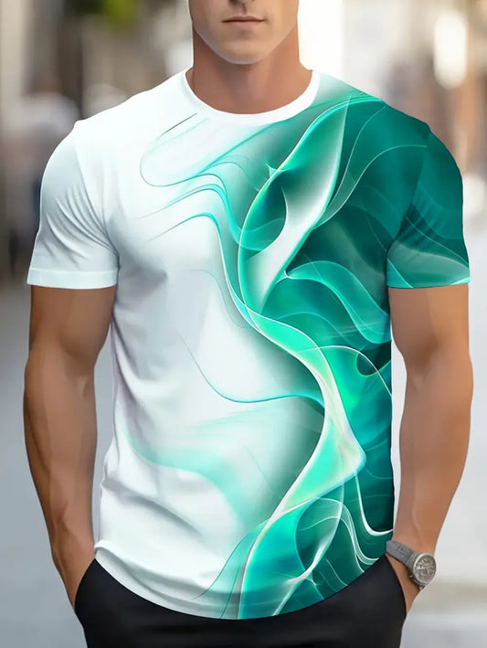 Men's 3D Print Graphic T-Shirt Short Sleeve Round Neck Summer Tee S-5XL | Wahooly Men's 3D Print Graphic T-Shirt – Short Sleeve Round Neck Summer Tee, Sizes S–5XL
