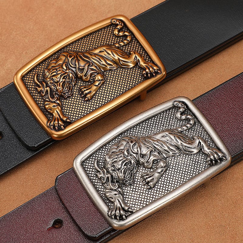 Men's Belt with Smooth Buckle, Genuine Leather, Extended Size 140Cm/150Cm, Pure Cowhide Waist Belt, Trendy Vintage Style Men's Belt with Smooth Buckle, Genuine Leather, Extended Size 140Cm/150Cm, Pure Cowhide Waist Belt, Trendy Vintage Style