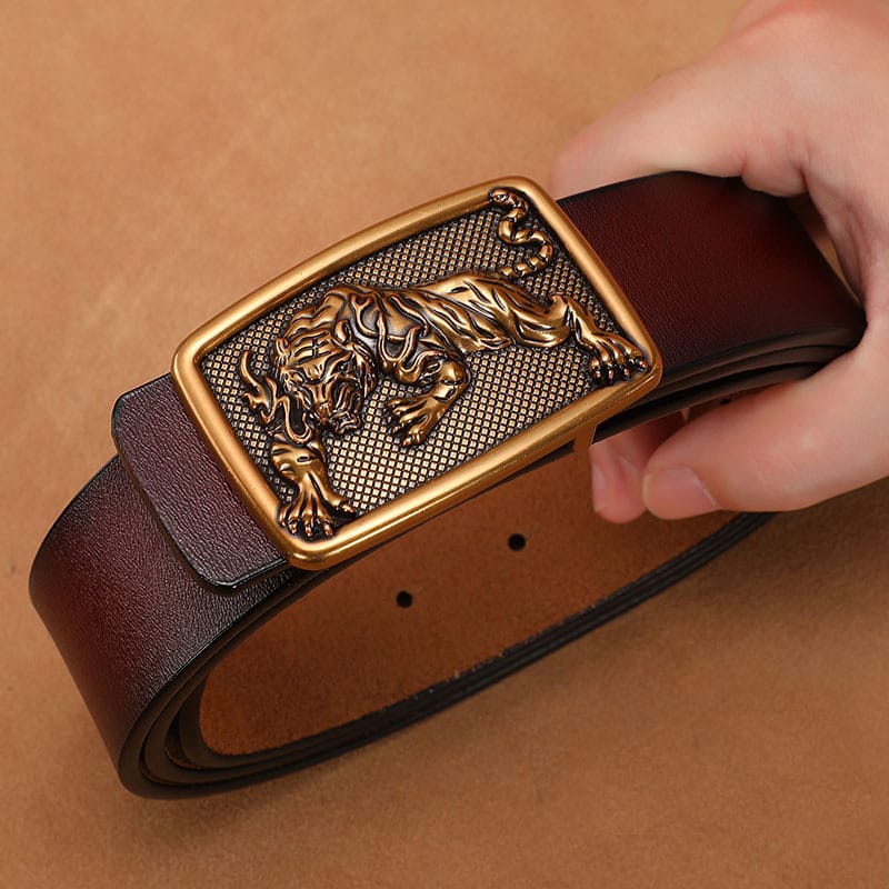 Men's Belt with Smooth Buckle, Genuine Leather, Extended Size 140Cm/150Cm, Pure Cowhide Waist Belt, Trendy Vintage Style Men's Belt with Smooth Buckle, Genuine Leather, Extended Size 140Cm/150Cm, Pure Cowhide Waist Belt, Trendy Vintage Style
