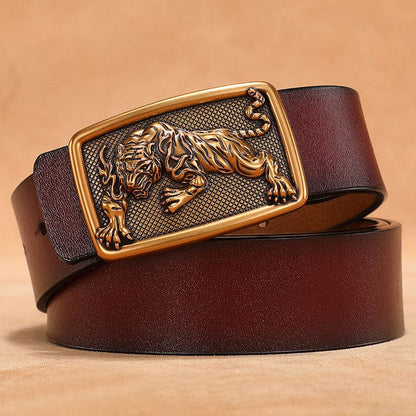 Men's Belt with Smooth Buckle, Genuine Leather, Extended Size 140Cm/150Cm, Pure Cowhide Waist Belt, Trendy Vintage Style Men's Belt with Smooth Buckle, Genuine Leather, Extended Size 140Cm/150Cm, Pure Cowhide Waist Belt, Trendy Vintage Style