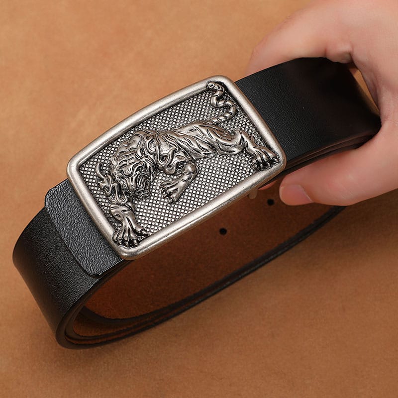 Men's Belt with Smooth Buckle, Genuine Leather, Extended Size 140Cm/150Cm, Pure Cowhide Waist Belt, Trendy Vintage Style Men's Belt with Smooth Buckle, Genuine Leather, Extended Size 140Cm/150Cm, Pure Cowhide Waist Belt, Trendy Vintage Style