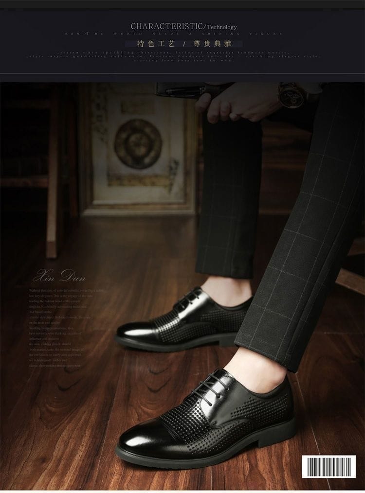Men's Genuine Cowhide Leather Dress Shoes | Non-Slip Business Work Shoes Sizes 38–44 Men's Genuine Cowhide Leather Dress Shoes – Non-Slip Business & Work Shoes