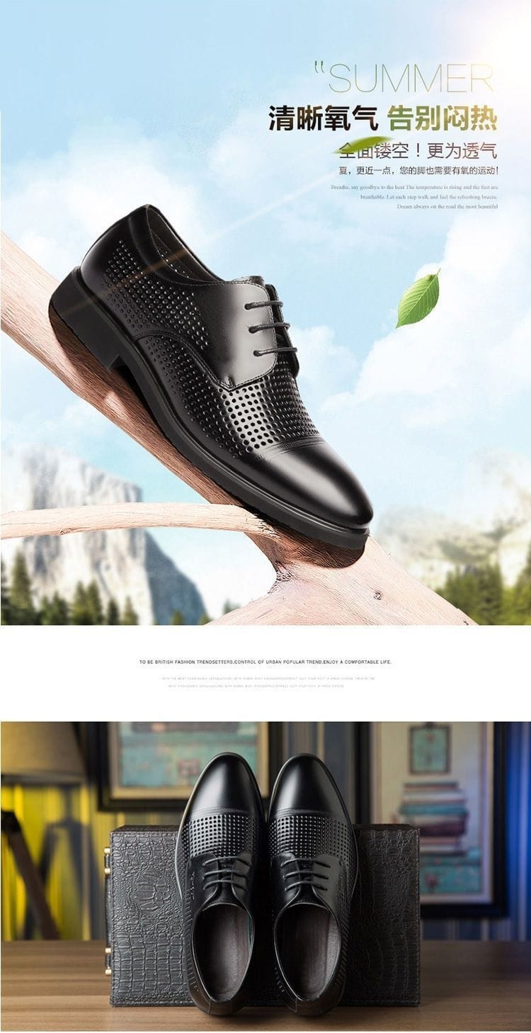 Men's Genuine Cowhide Leather Dress Shoes | Non-Slip Business Work Shoes Sizes 38–44 Men's Genuine Cowhide Leather Dress Shoes – Non-Slip Business & Work Shoes