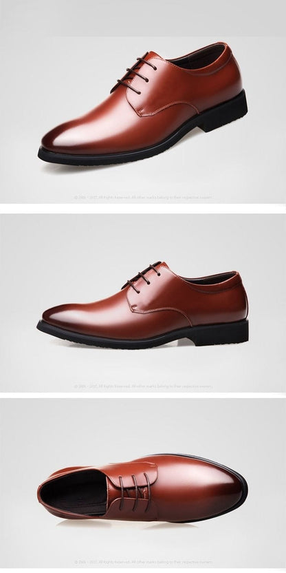 Men's Genuine Cowhide Leather Dress Shoes | Non-Slip Business Work Shoes Sizes 38–44 Men's Genuine Cowhide Leather Dress Shoes – Non-Slip Business & Work Shoes
