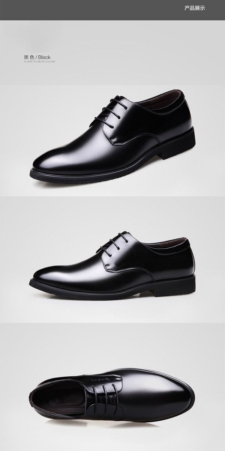 Men's Genuine Cowhide Leather Dress Shoes | Non-Slip Business Work Shoes Sizes 38–44 Men's Genuine Cowhide Leather Dress Shoes – Non-Slip Business & Work Shoes