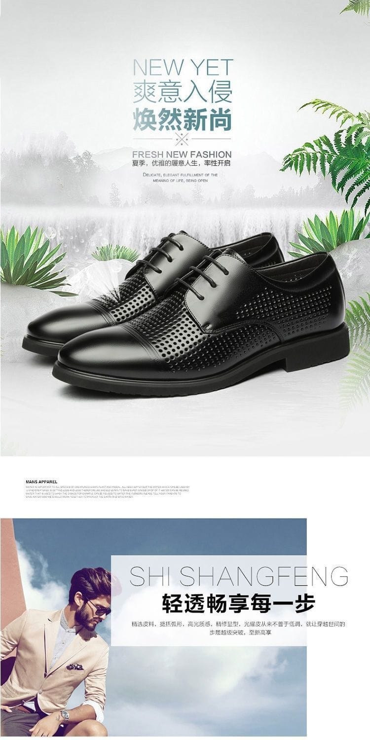 Men's Genuine Cowhide Leather Dress Shoes | Non-Slip Business Work Shoes Sizes 38–44 Men's Genuine Cowhide Leather Dress Shoes – Non-Slip Business & Work Shoes