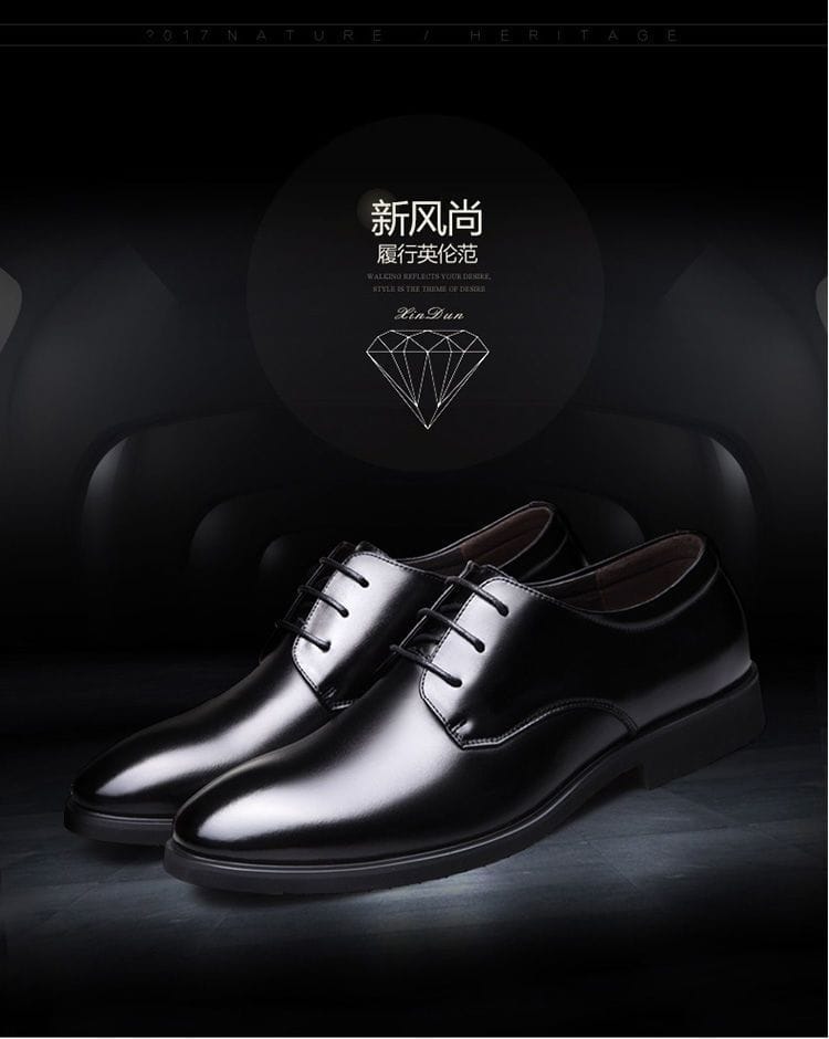 Men's Genuine Cowhide Leather Dress Shoes | Non-Slip Business Work Shoes Sizes 38–44 Men's Genuine Cowhide Leather Dress Shoes – Non-Slip Business & Work Shoes