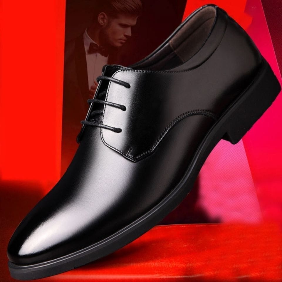 Men's Genuine Cowhide Leather Dress Shoes | Non-Slip Business Work Shoes Sizes 38–44 Men's Genuine Cowhide Leather Dress Shoes – Non-Slip Business & Work Shoes