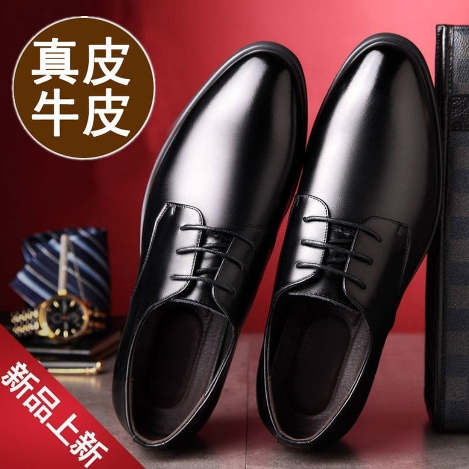 Men's Genuine Cowhide Leather Dress Shoes | Non-Slip Business Work Shoes Sizes 38–44 Men's Genuine Cowhide Leather Dress Shoes – Non-Slip Business & Work Shoes