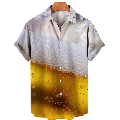 Men's Hawaiian Beach Shirt Casual Short Sleeve Summer Vacation | Wahooly Men's Hawaiian Beach Shirt – Casual Short Sleeve Button-Down for Summer, Vacation & Holiday