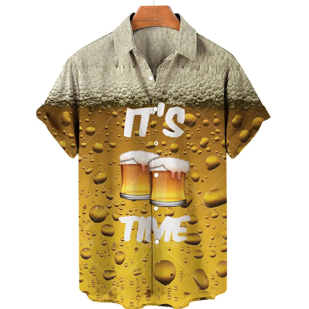 Men's Hawaiian Beach Shirt Casual Short Sleeve Summer Vacation | Wahooly Men's Hawaiian Beach Shirt – Casual Short Sleeve Button-Down for Summer, Vacation & Holiday