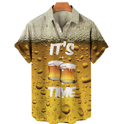 Men's Hawaiian Beach Shirt Casual Short Sleeve Summer Vacation | Wahooly Men's Hawaiian Beach Shirt – Casual Short Sleeve Button-Down for Summer, Vacation & Holiday