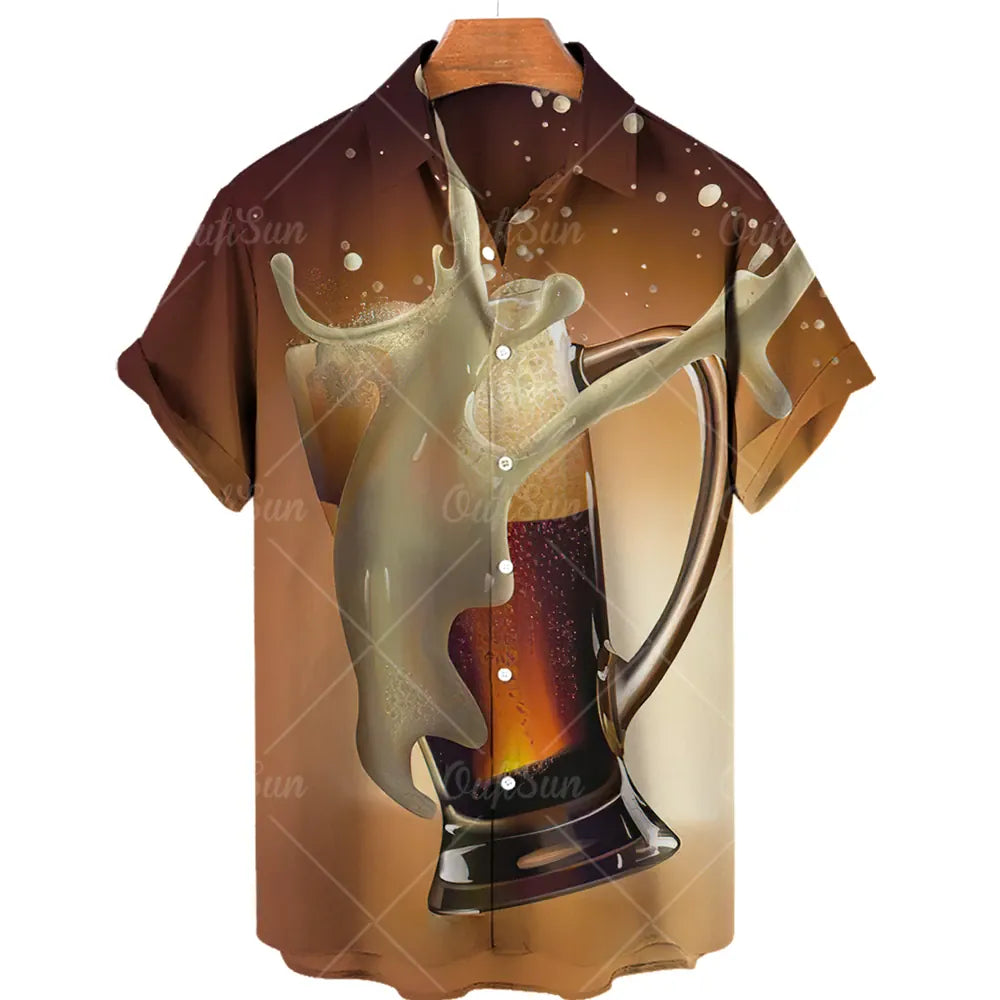 Men's Hawaiian Beach Shirt Casual Short Sleeve Summer Vacation | Wahooly Men's Hawaiian Beach Shirt – Casual Short Sleeve Button-Down for Summer, Vacation & Holiday