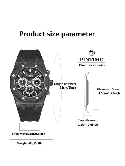 Men's Multi-Function Sports Watch | Waterproof 43mm Casual Dress Watch – 6 Colors Men's Multi-Function Sports Watch – Waterproof, 43mm Dial, 6 Color Options