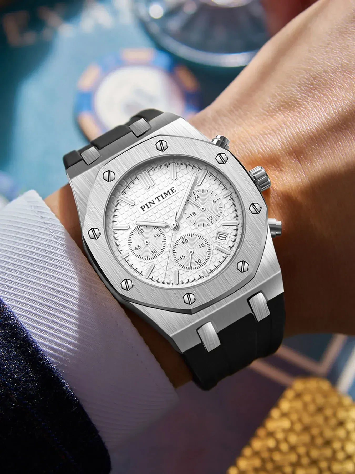 Men's Multi-Function Sports Watch | Waterproof 43mm Casual Dress Watch – 6 Colors Men's Multi-Function Sports Watch – Waterproof, 43mm Dial, 6 Color Options