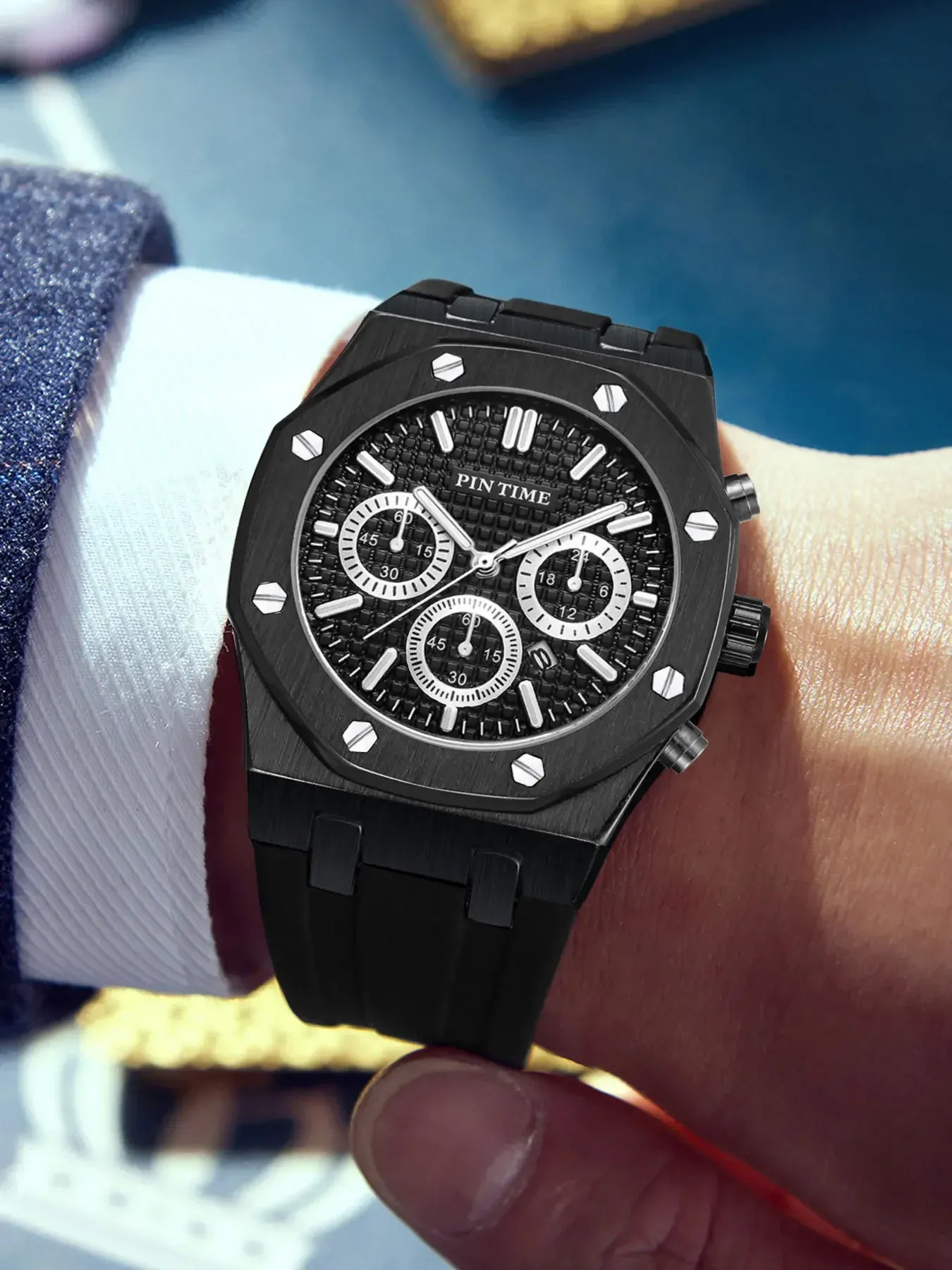 Men's Multi-Function Sports Watch | Waterproof 43mm Casual Dress Watch – 6 Colors Men's Multi-Function Sports Watch – Waterproof, 43mm Dial, 6 Color Options