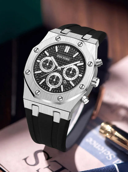 Men's Multi-Function Sports Watch | Waterproof 43mm Casual Dress Watch – 6 Colors Men's Multi-Function Sports Watch – Waterproof, 43mm Dial, 6 Color Options