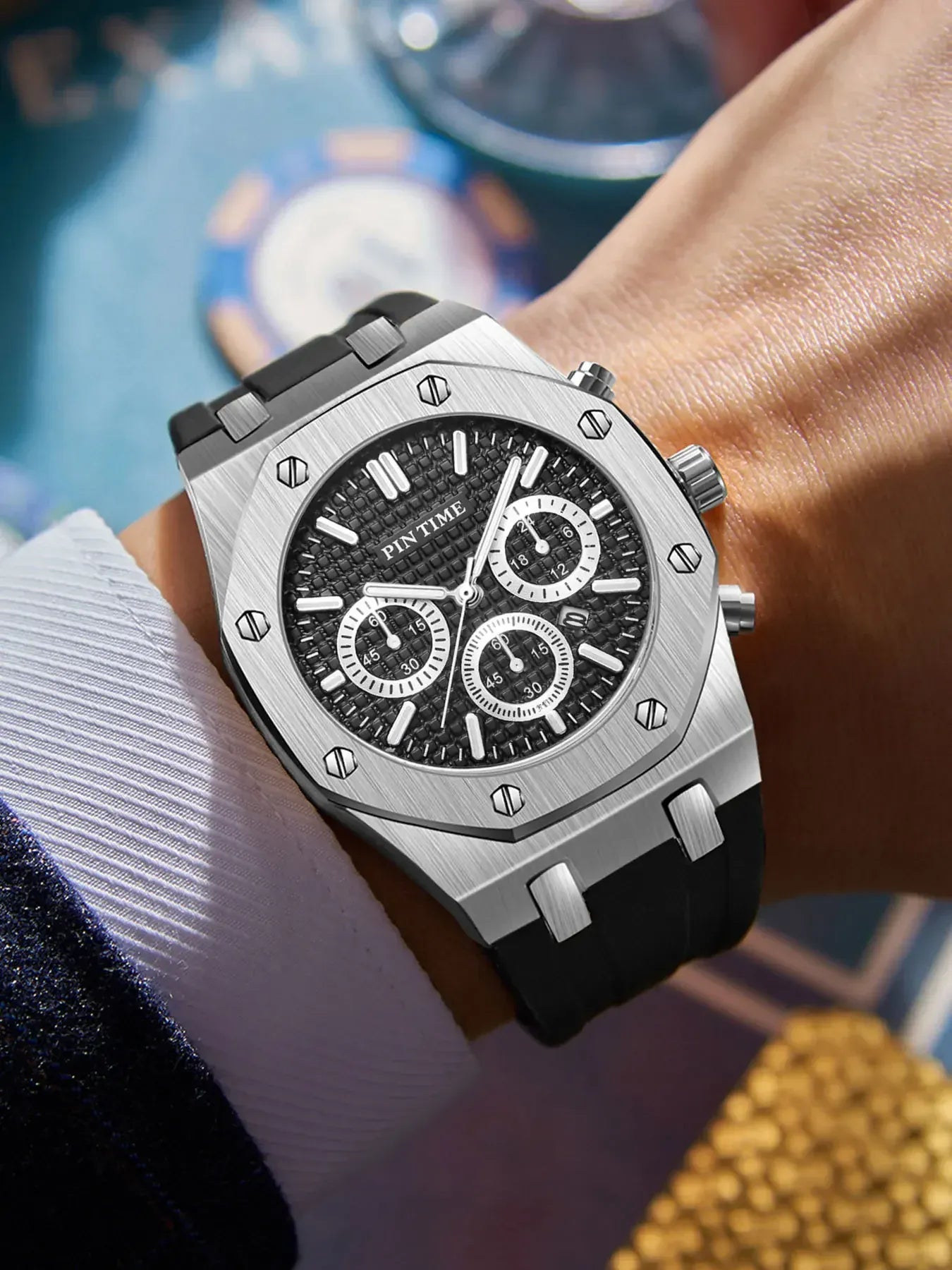 Men's Multi-Function Sports Watch | Waterproof 43mm Casual Dress Watch – 6 Colors Men's Multi-Function Sports Watch – Waterproof, 43mm Dial, 6 Color Options