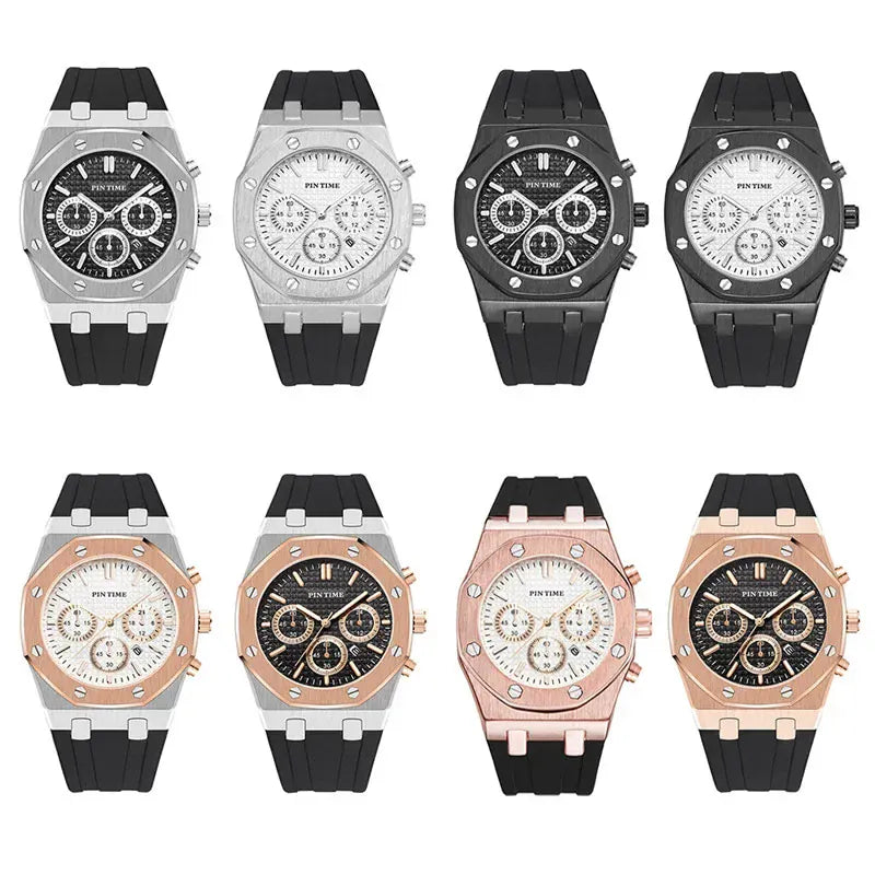 Men's Multi-Function Sports Watch | Waterproof 43mm Casual Dress Watch – 6 Colors Men's Multi-Function Sports Watch – Waterproof, 43mm Dial, 6 Color Options