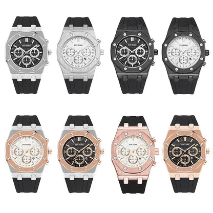 Men's Multi-Function Sports Watch | Waterproof 43mm Casual Dress Watch – 6 Colors Men's Multi-Function Sports Watch – Waterproof, 43mm Dial, 6 Color Options
