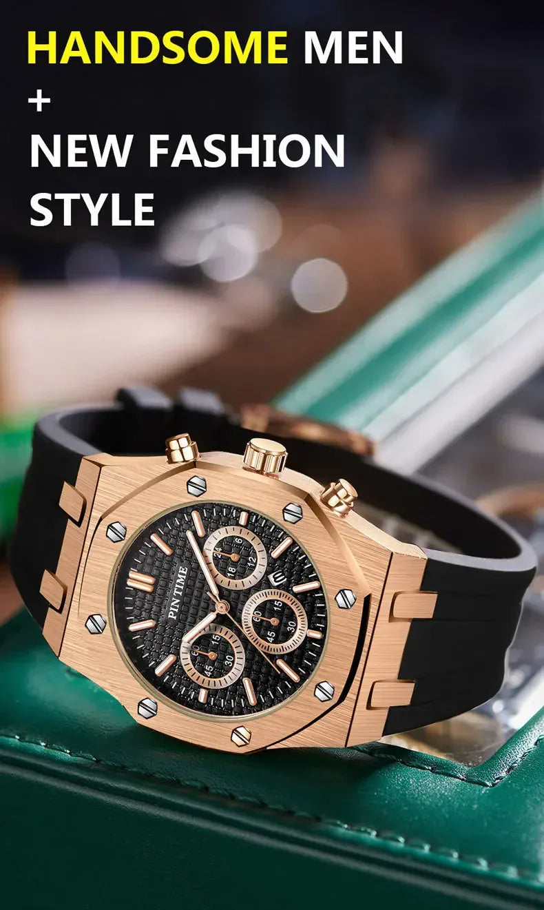 Men's Multi-Function Sports Watch | Waterproof 43mm Casual Dress Watch – 6 Colors Men's Multi-Function Sports Watch – Waterproof, 43mm Dial, 6 Color Options