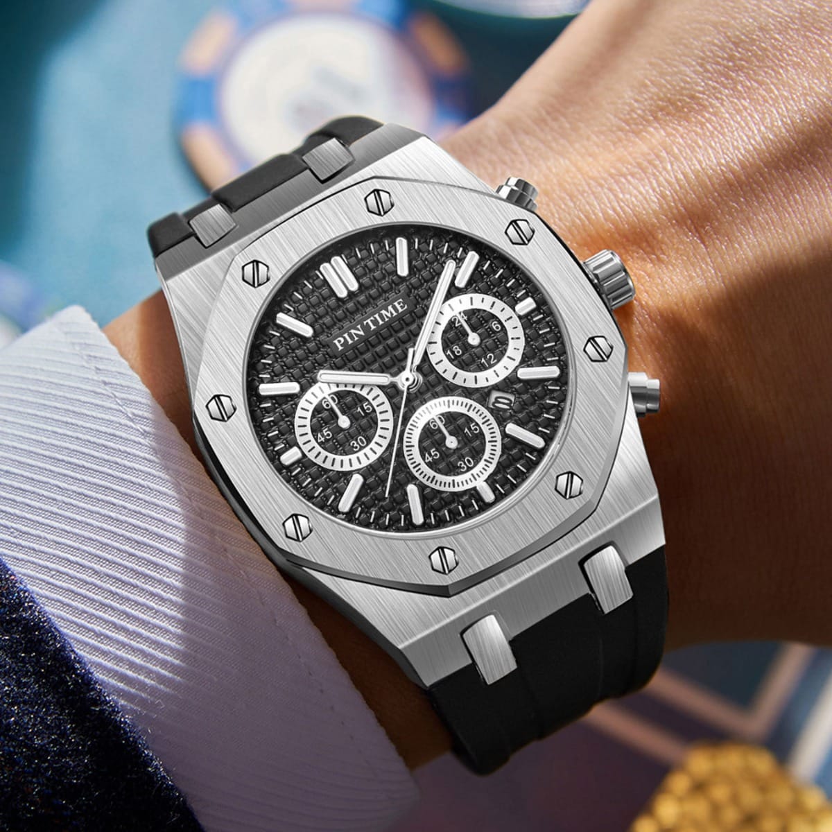 Men's Multi-Function Sports Watch | Waterproof 43mm Casual Dress Watch – 6 Colors Men's Multi-Function Sports Watch – Waterproof, 43mm Dial, 6 Color Options