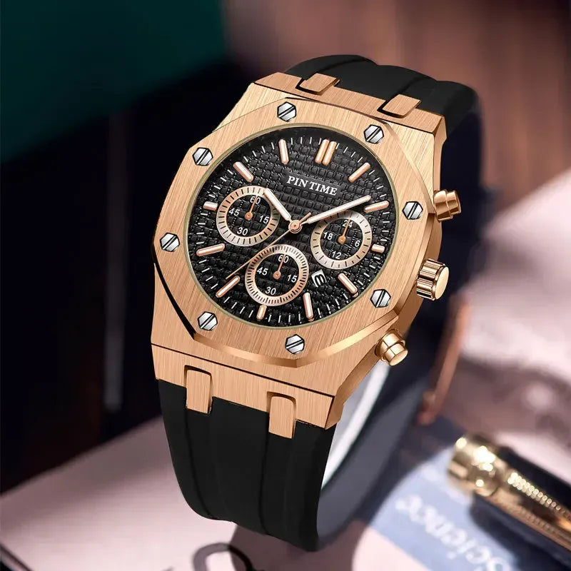 Men's Multi-Function Sports Watch | Waterproof 43mm Casual Dress Watch – 6 Colors Men's Multi-Function Sports Watch – Waterproof, 43mm Dial, 6 Color Options
