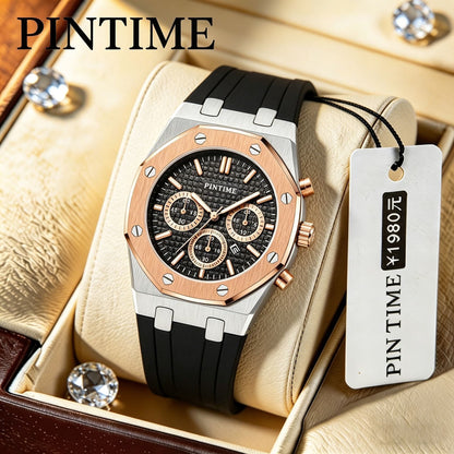 Men's Multi-Function Sports Watch | Waterproof 43mm Casual Dress Watch – 6 Colors Men's Multi-Function Sports Watch – Waterproof, 43mm Dial, 6 Color Options