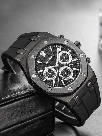 Men's Multi-Function Sports Watch | Waterproof 43mm Casual Dress Watch – 6 Colors Men's Multi-Function Sports Watch – Waterproof, 43mm Dial, 6 Color Options