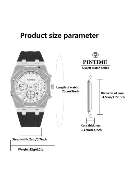 Men's Multi-Function Sports Watch | Waterproof 43mm Casual Dress Watch – 6 Colors Men's Multi-Function Sports Watch – Waterproof, 43mm Dial, 6 Color Options