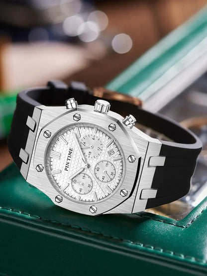Men's Multi-Function Sports Watch | Waterproof 43mm Casual Dress Watch – 6 Colors Men's Multi-Function Sports Watch – Waterproof, 43mm Dial, 6 Color Options