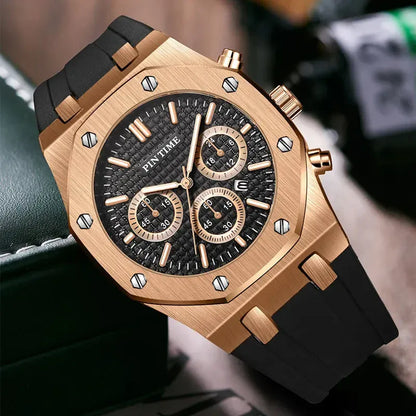 Men's Multi-Function Sports Watch | Waterproof 43mm Casual Dress Watch – 6 Colors Men's Multi-Function Sports Watch – Waterproof, 43mm Dial, 6 Color Options