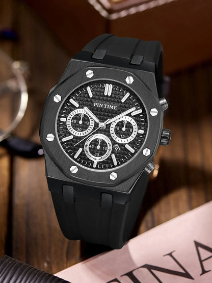 Men's Multi-Function Sports Watch | Waterproof 43mm Casual Dress Watch – 6 Colors Men's Multi-Function Sports Watch – Waterproof, 43mm Dial, 6 Color Options