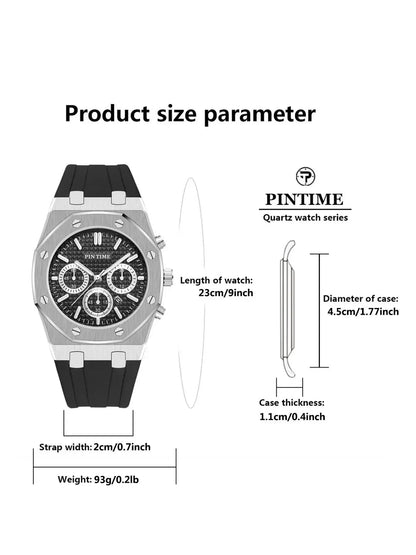 Men's Multi-Function Sports Watch | Waterproof 43mm Casual Dress Watch – 6 Colors Men's Multi-Function Sports Watch – Waterproof, 43mm Dial, 6 Color Options
