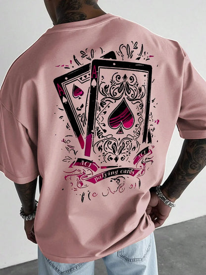 Men's Poker Print 3D Graphic T-Shirt Casual Streetwear Relaxed Fit Tee XXS-6XL | Wahooly Men's Poker Print 3D Graphic T-Shirt – Casual Streetwear Tee, Relaxed Fit Short Sleeve Top