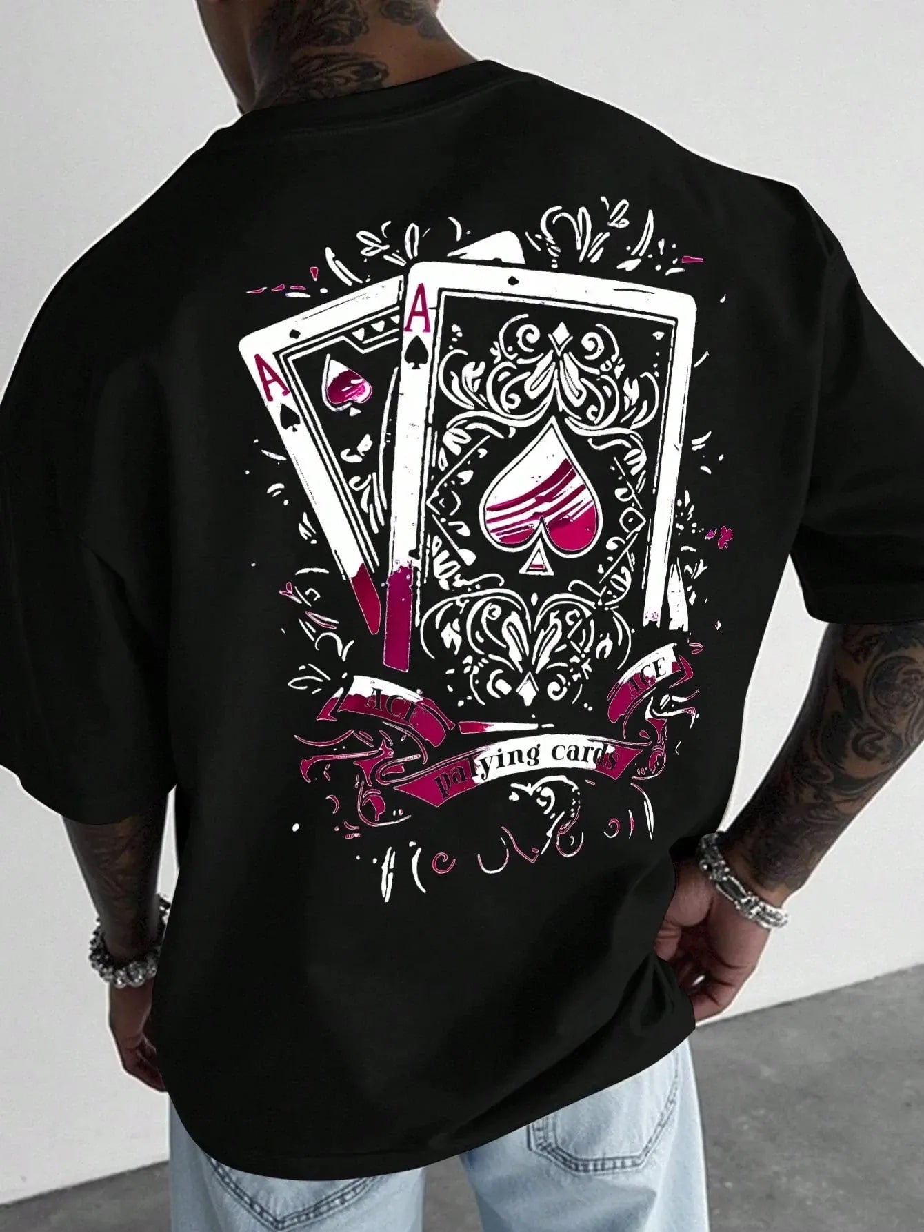 Men's Poker Print 3D Graphic T-Shirt Casual Streetwear Relaxed Fit Tee XXS-6XL | Wahooly Men's Poker Print 3D Graphic T-Shirt – Casual Streetwear Tee, Relaxed Fit Short Sleeve Top