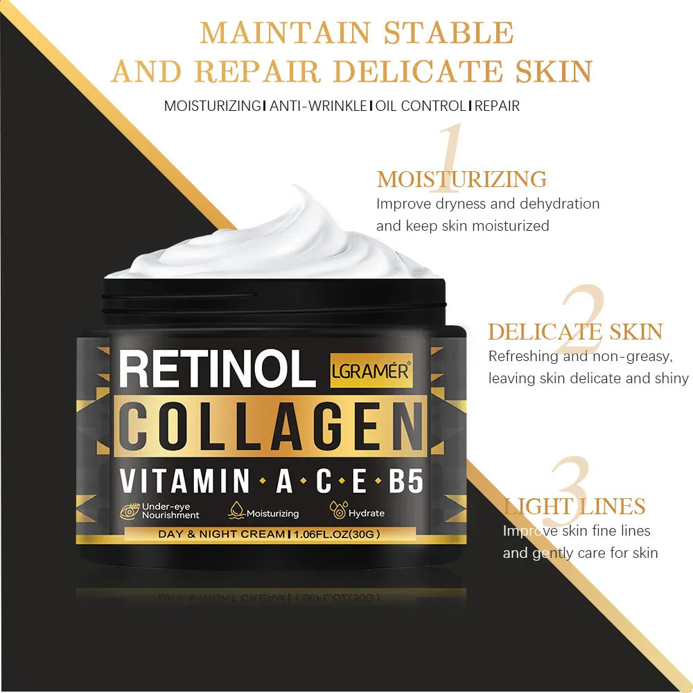 Men's Retinol Collagen Face Cream | Anti-Aging, Brightening & Hydration — Wahooly Men's Retinol Collagen Face Cream | Anti-Aging, Brightening & Deep Hydration | All Skin Types | 30g & 60g