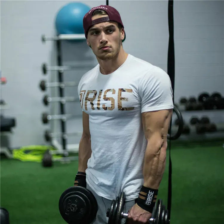 Men's Short Sleeve Muscle T-Shirt Casual Gym Fitness Workout Tee M-XXXL | Wahooly Men's Short Sleeve Muscle T-Shirt – Casual Gym Fitness Workout Tee for Daily Wear