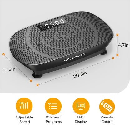 MERACH Vibration Plate Exercise Machine Whole Body Workout Power Vibrate Fitness Platform Vibration Plate Weight Loss & Shaping MERACH Vibration Plate Exercise Machine Whole Body Workout Power Vibrate Fitness Platform Vibration Plate Weight Loss & Shaping