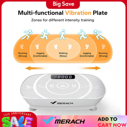 MERACH Vibration Plate Exercise Machine Whole Body Workout Power Vibrate Fitness Platform Vibration Plate Weight Loss & Shaping MERACH Vibration Plate Exercise Machine Whole Body Workout Power Vibrate Fitness Platform Vibration Plate Weight Loss & Shaping