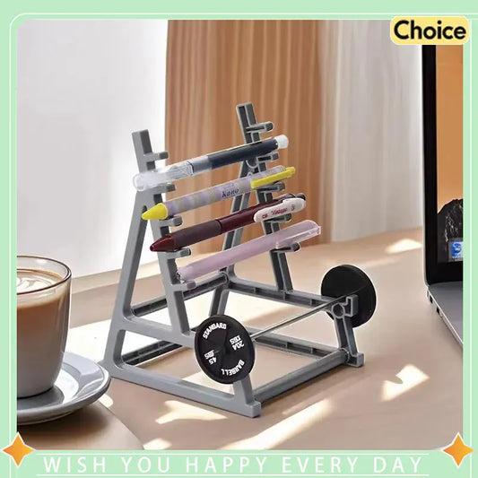 Metal Barbell Pen Holder Multipurpose Fitness Desk Organizer for Glasses Stationery Gym Home Office Decor Storage Accessory Metal Barbell Pen Holder Multipurpose Fitness Desk Organizer for Glasses Stationery Gym Home Office Decor Storage Accessory