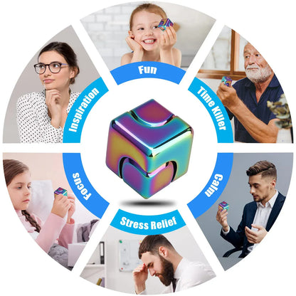 Metal Cube Spinner Fidget Toy - Premium 3D Puzzle for Stress Relief Metal Cube Spinner Fidget Toy - Premium 3D Puzzle Gyro for Stress Relief & Focus