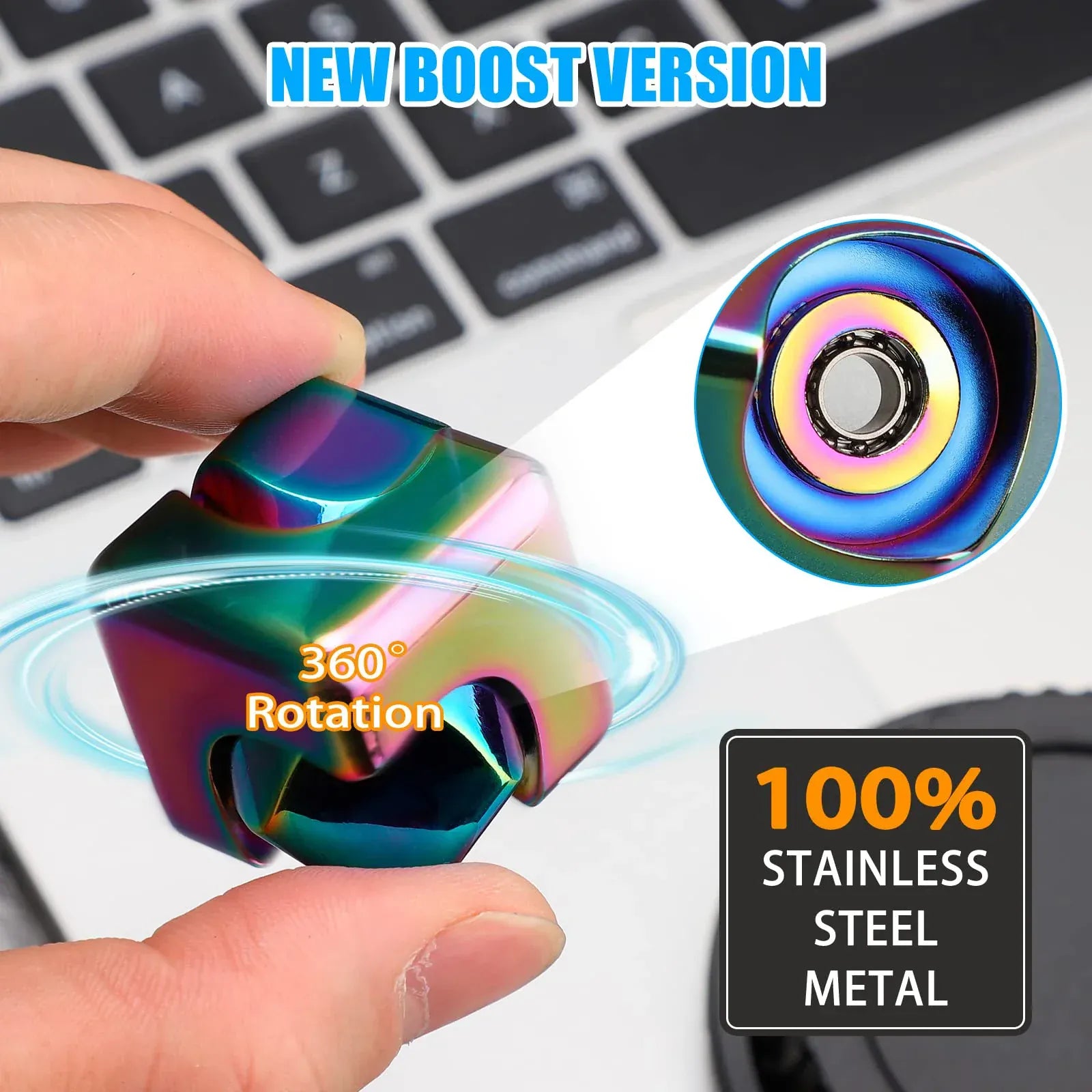 Metal Cube Spinner Fidget Toy - Premium 3D Puzzle for Stress Relief Metal Cube Spinner Fidget Toy - Premium 3D Puzzle Gyro for Stress Relief & Focus