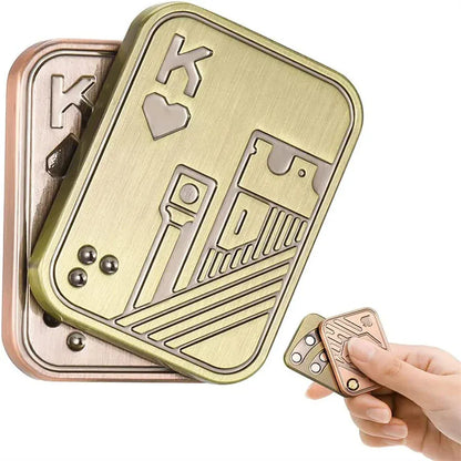 Metal Haptic Coin Fidget Slider | Poker Card Push Desk Toy Metal Haptic Coin Fidget Slider | Poker Card Push Desk Toy