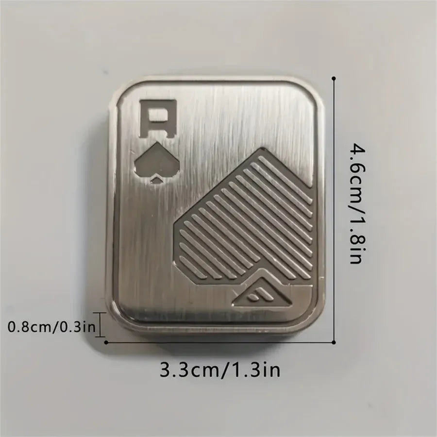 Metal Haptic Coin Fidget Slider | Poker Card Push Desk Toy Metal Haptic Coin Fidget Slider | Poker Card Push Desk Toy