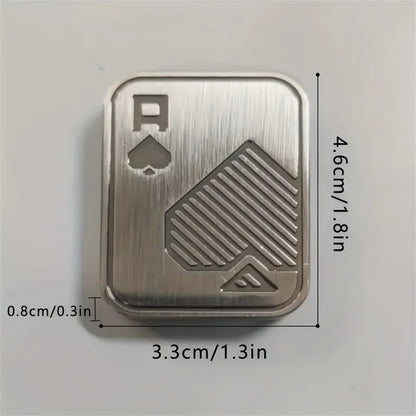 Metal Haptic Coin Fidget Slider | Poker Card Push Desk Toy Metal Haptic Coin Fidget Slider | Poker Card Push Desk Toy